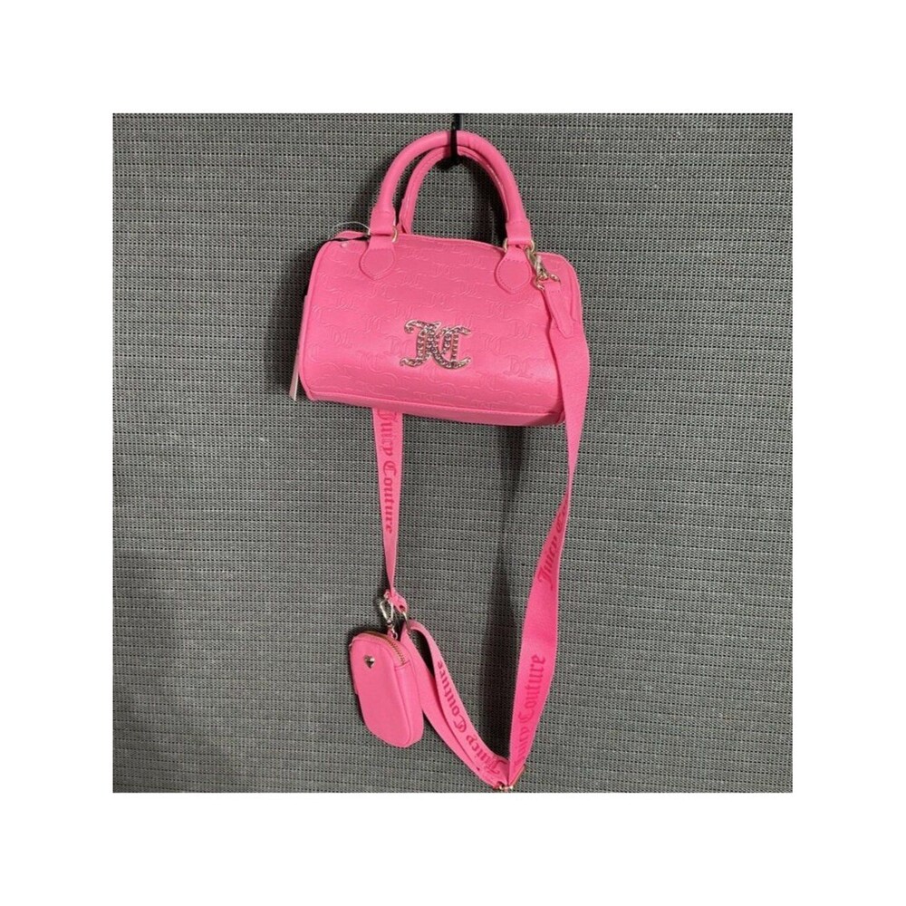 Juicy Couture All About That Bling Satchel Pink Lemonade With Adjustable Strap